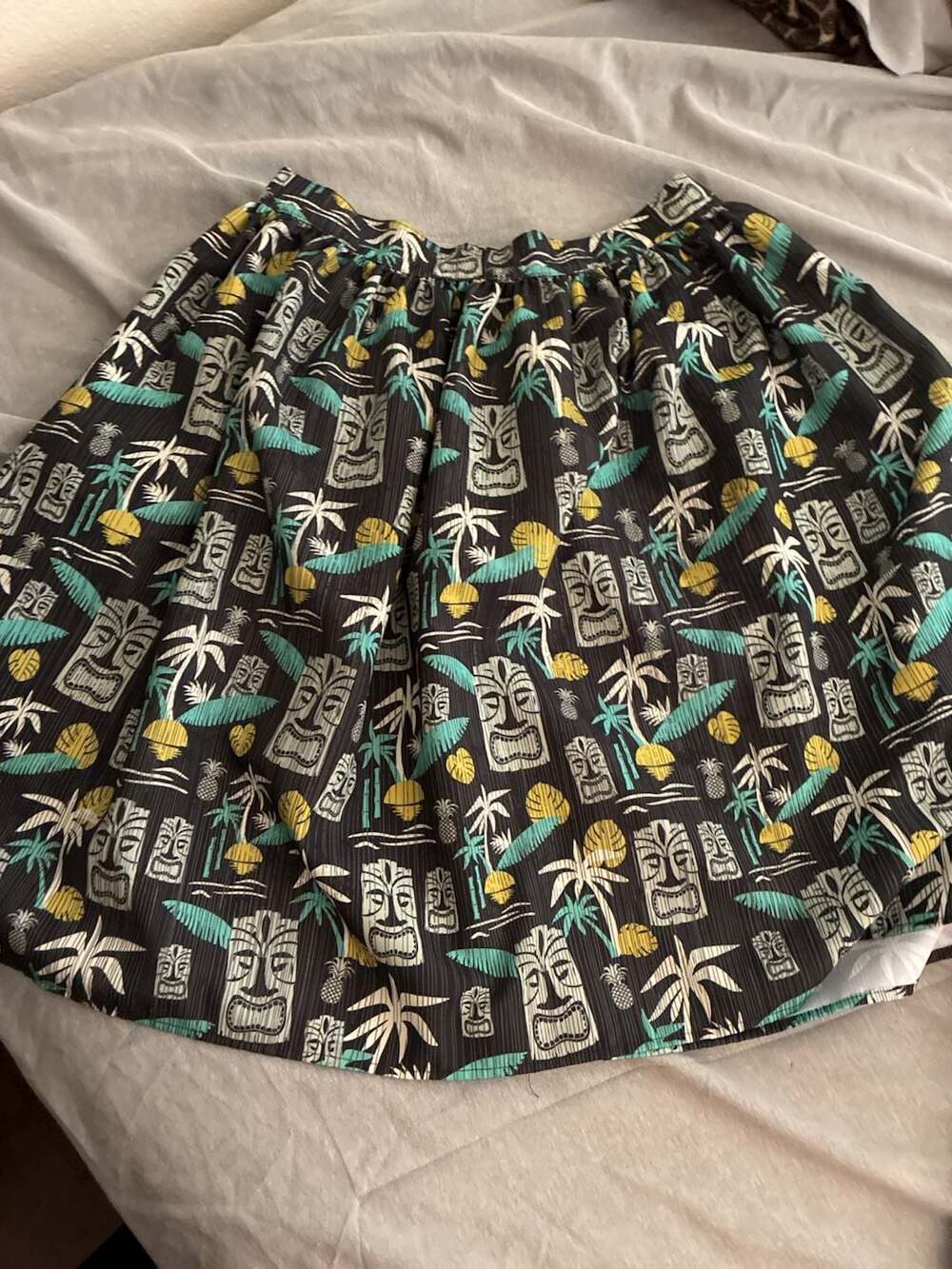 Steady Clothing Tiki in Paradise Retro Print Skirt